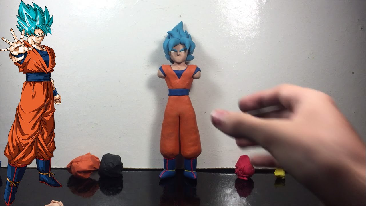 Como hacer a Goku Ssj Blue (Mejorado) de Plastilina