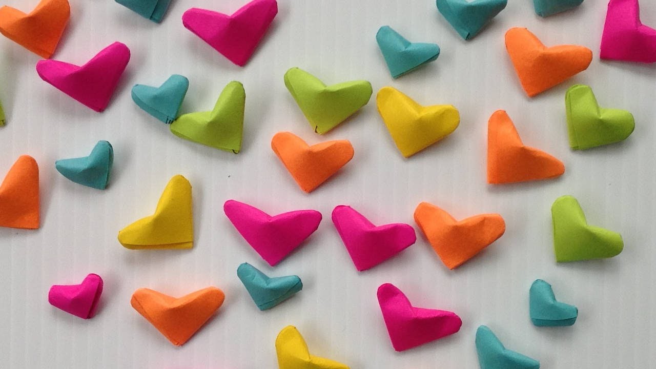 Como hacer corazoncitos inflados de papel - Inflated paper hearts