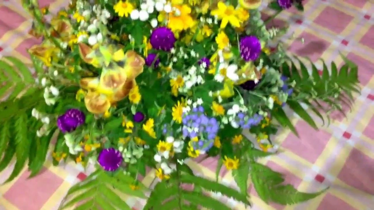 DIY centro de mesa Flores silvestres centerpiece wildflowers