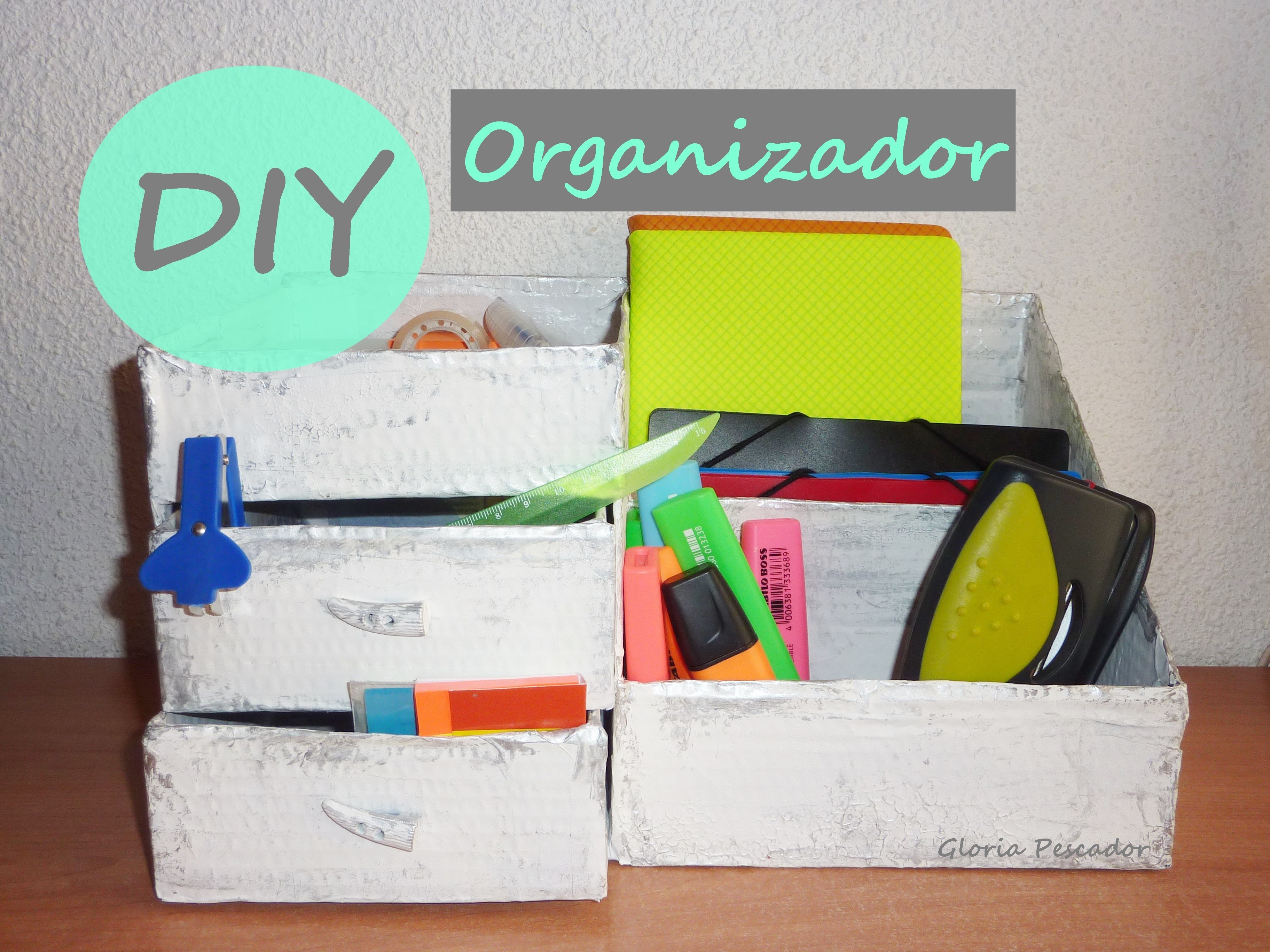 DIY Organizador con cajas de cartón (ideas de reciclaje) | Gloria Pescador