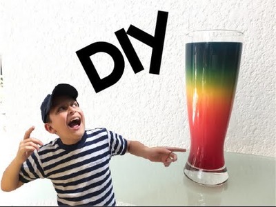 DIY Rainbow Kids drink - Como Hacer Bebida Arcoiris para niños