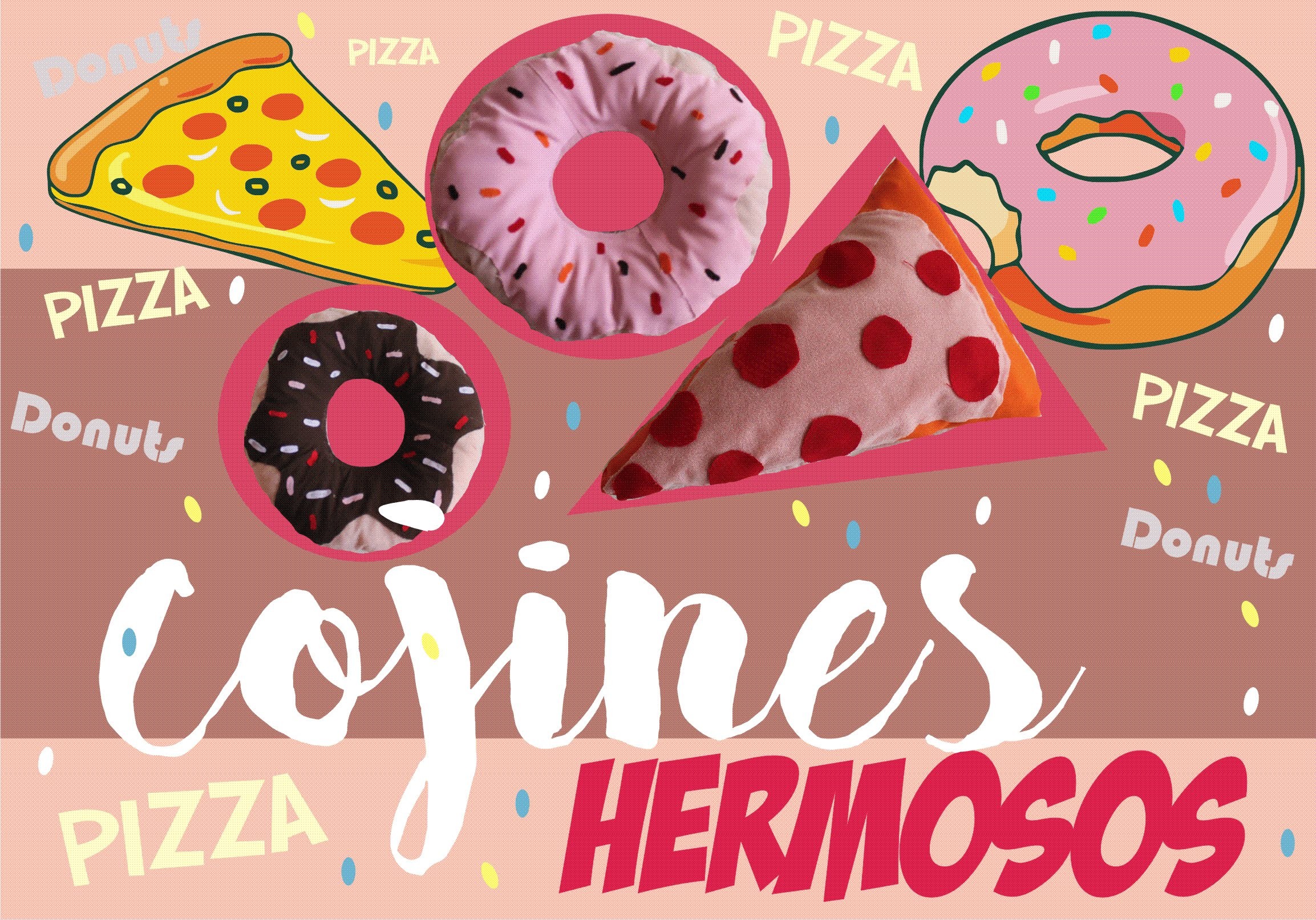 COJINES EN FORMA DE COMIDA! Donuts + Pizza!