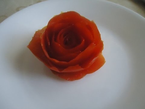 Como hacer rosas de Jitomate