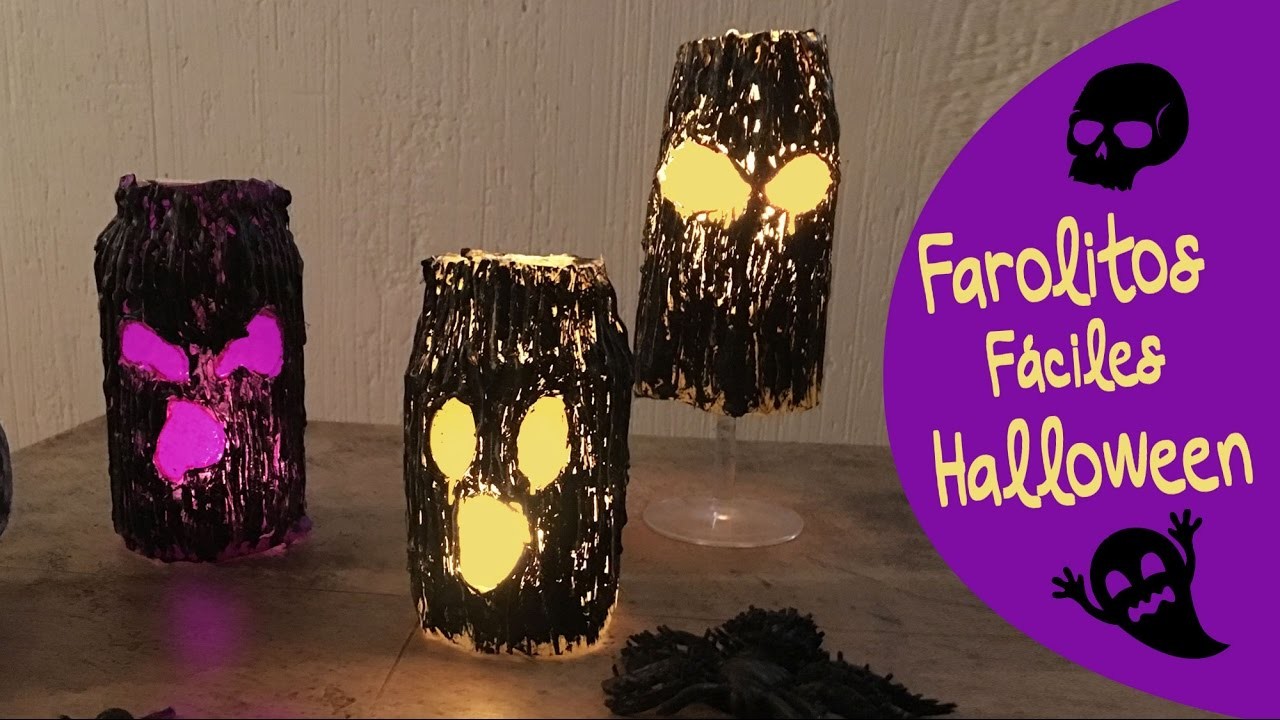 Farolitos Decorativos para Halloween con Frascos :: Chuladas Creativas