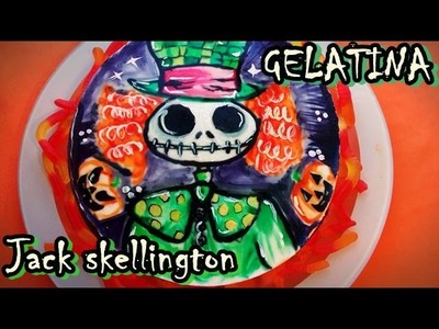 Gelatina de Halloween Jack Skellington.Como hacer transfer en gelatina
