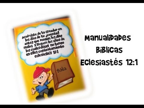 Manualidades Bíblicas. Portadibujos Eclesiastés 12:1