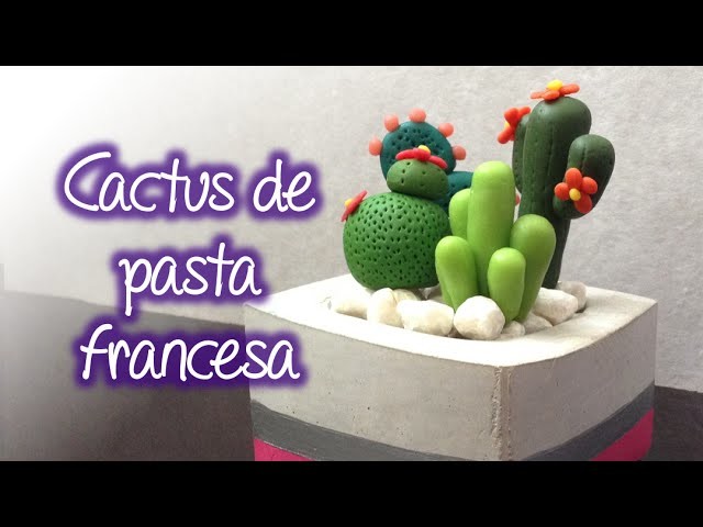 Cactus decorativos de pasta francesa