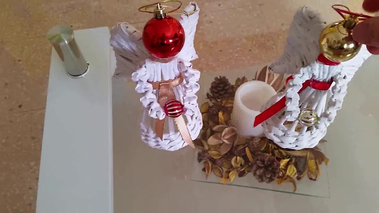 Como hacer un angelito hermoso de canutillos de papel