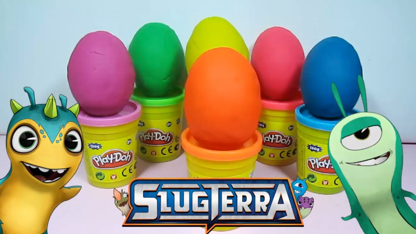 ✨ ¡Huevos de Slugterra recubiertos de Play doh!. Slugterra Eggs covered By Play Doh!✨