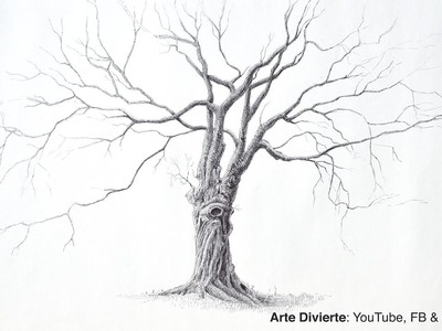Cómo dibujar un árbol con bolígrafo (Un árbol grande y bello) - Narrado