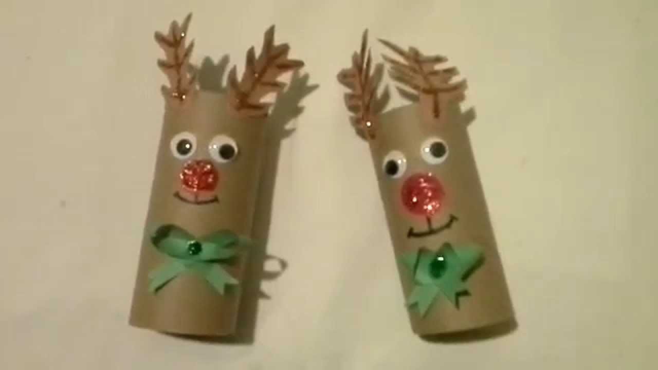 Como hacer Reno navideño con carton reciclado.reindeer