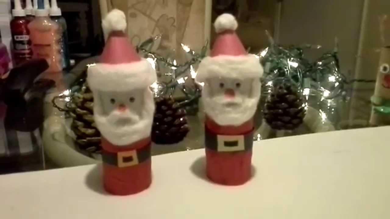 Como hacer un santa Claus con carton reciclado. (Navidad)