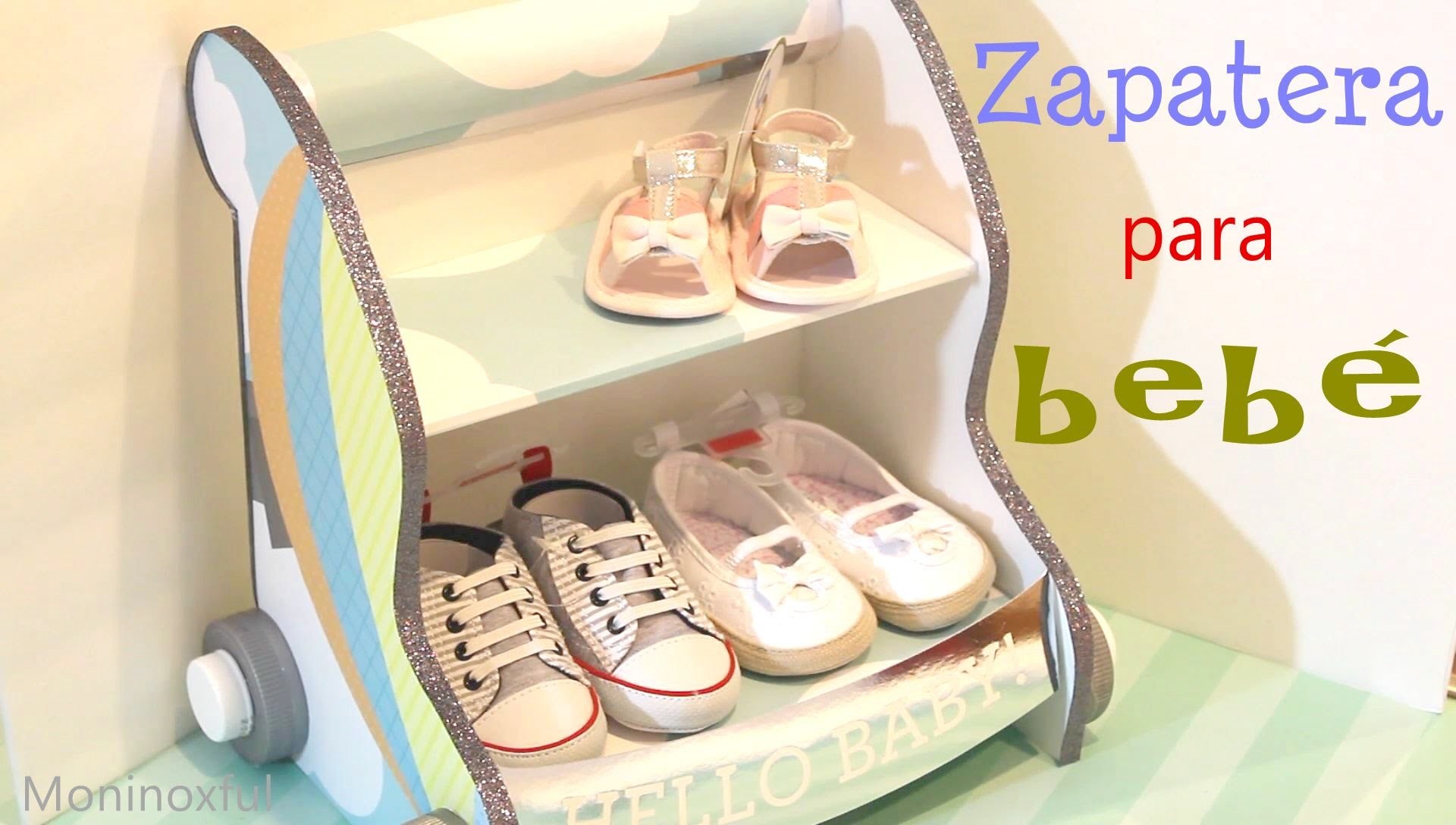 Cómo hacer una Zapatera para bebé en forma de carrito