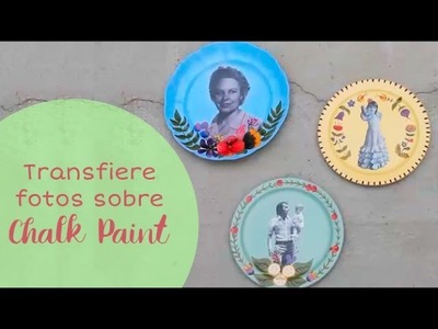 Transfiere Imágenes sobre Chalk Paint y Decora unos preciosos Platos ⭐️