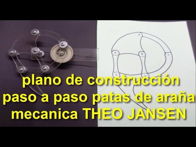 Construcción araña robotica THEO JANSEN (1 parte) construction plane stepper mechanical spider