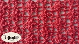 Punto jardín de flores tejido a crochet! Incluye diagrama ;)