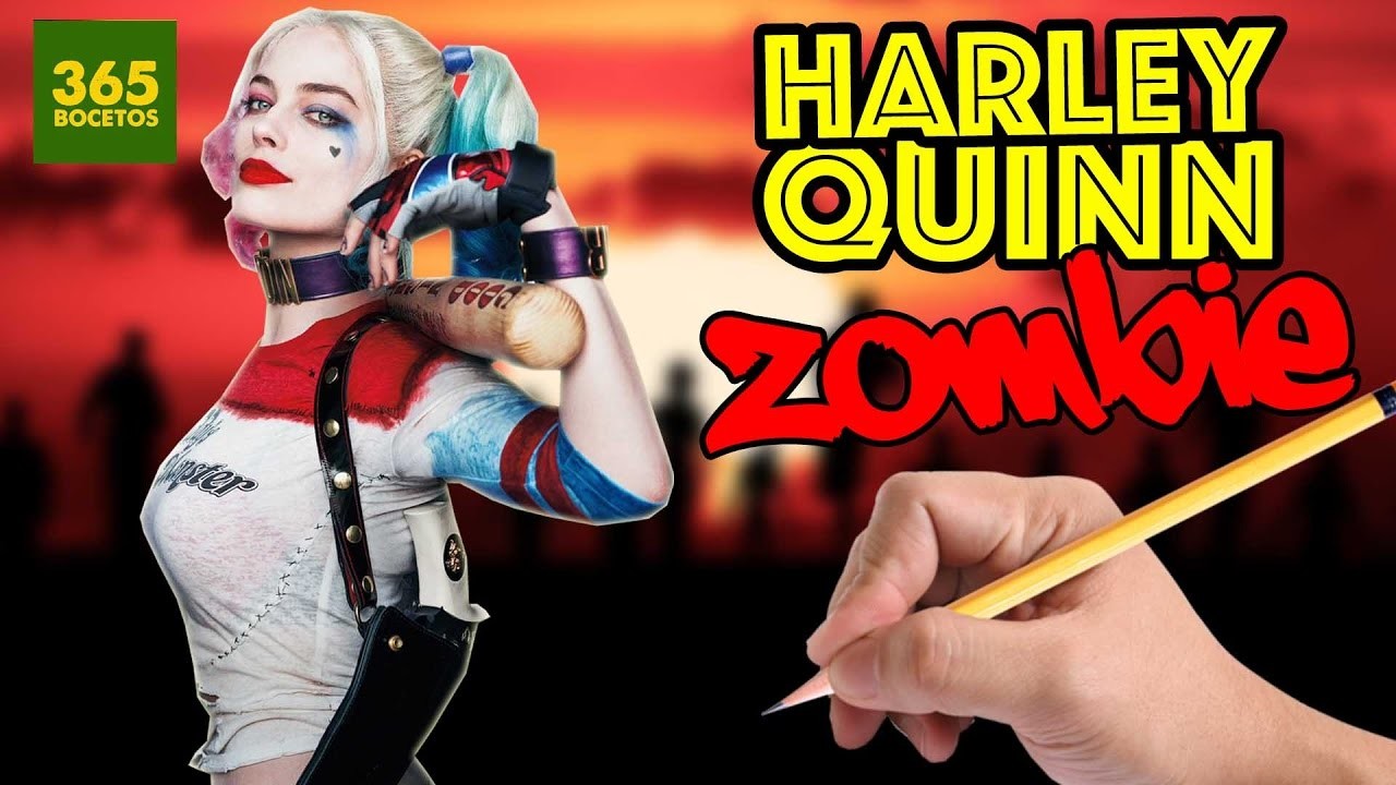 COMO DIBUJAR A HARLEY QUINN ESTILO ZOMBIE - Como sería Harley Quinn si fuera un zombie?