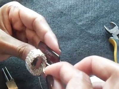 Como hacer anillo de cadena (cierre de anillo y colocación de piedra)