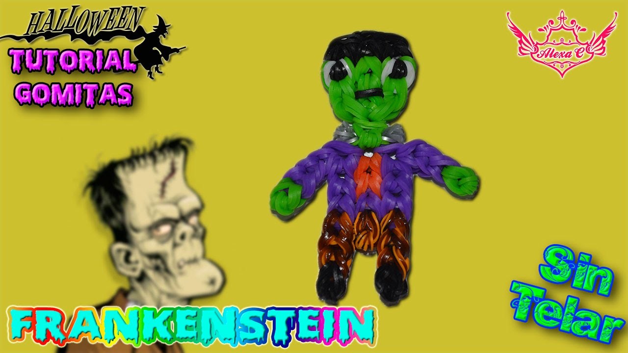 ♥ Tutorial Halloween: Frankenstein de gomitas (sin telar) ♥