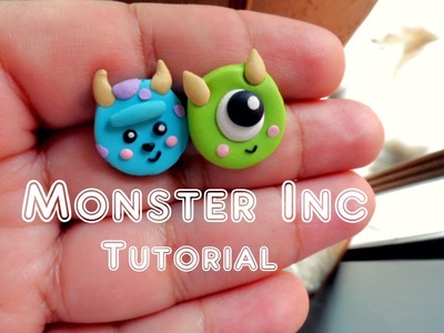 Tutorial Monster Inc Aretes | Sulley and Mike Wazowski polymer clay