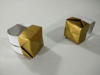 Como hacer un anillo de papel muy facil - Origami sencillo
