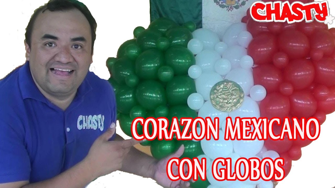 Corazon MEXICANO con globos 3D GLOBOS CHASTY