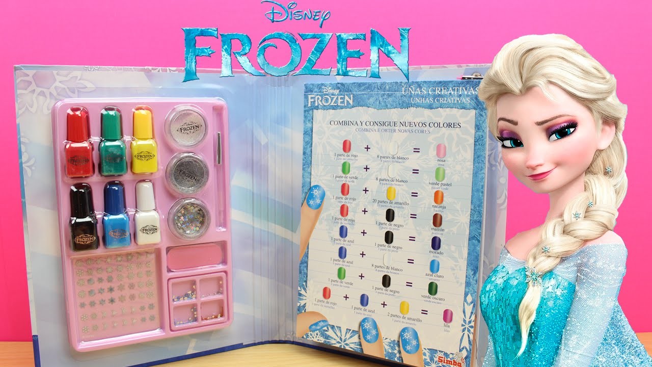 Set de manicura de FROZEN Uñas Creativas | Juguetes de Frozen en español | Manicura para niñas