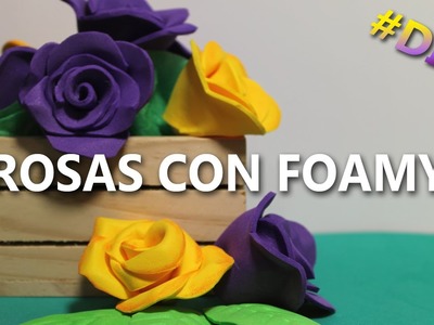 COMO HACER ROSAS DE FOAMI FÁCILES Y BONITAS | Rosas de foami faciles