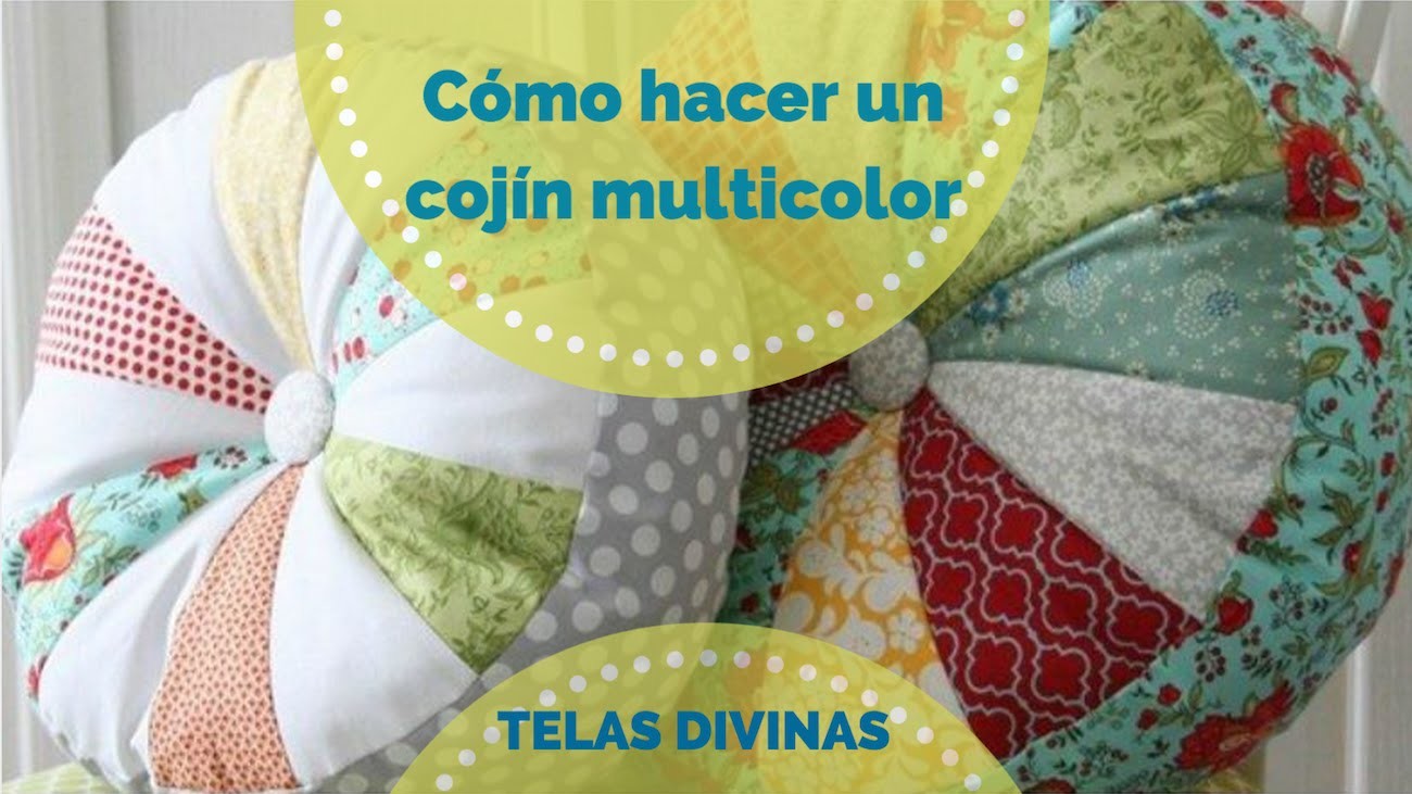 Cómo hacer un Cojín Multicolor, en Español