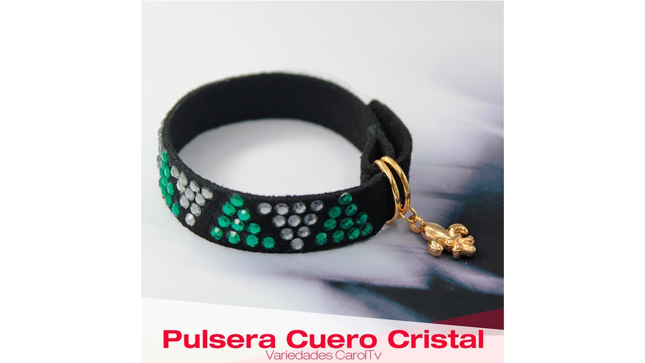 Cómo Hacer Pulsera Cuero Cristal Rápido y Fácil