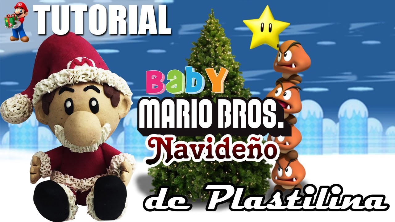 Tutorial Baby Mario Bros Navideño de Plastilina