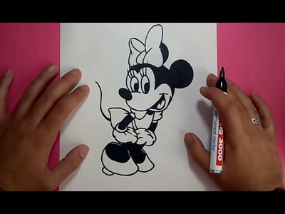 Como dibujar a Minnie Mouse paso a paso - Disney | How to draw Minnie Mouse - Disney