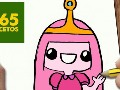 COMO DIBUJAR DULCE PRINCESA KAWAII PASO A PASO - Dibujos kawaii faciles -  draw Princess Bubblegum