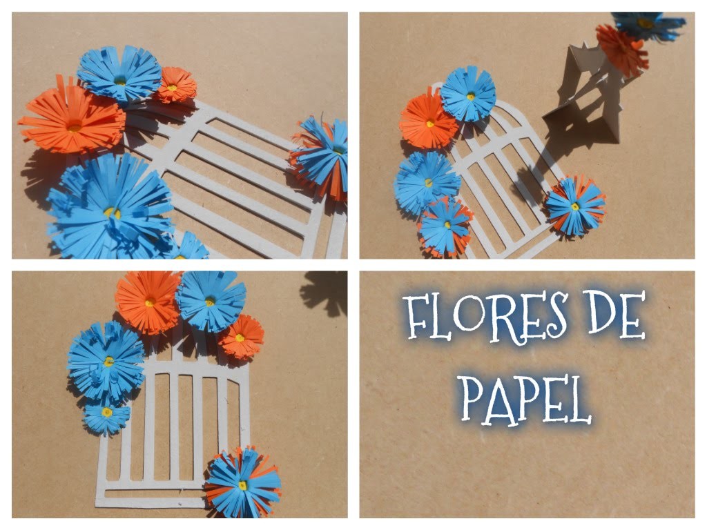 Como hacer flores de papel fácil y rápido