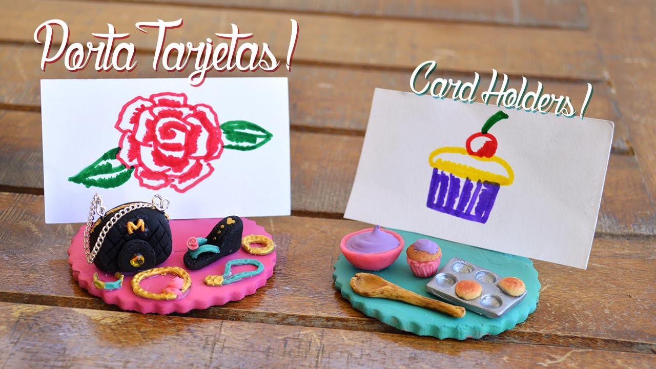 Porta Tarjetas de PORCELANA FRÍA: Bolso, Zapatilla, Joyeria & Cupcakes ♥ Clay Card Holders
