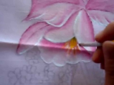 Cojín de Orquídeas con pintura textil (Parte 2.4)
