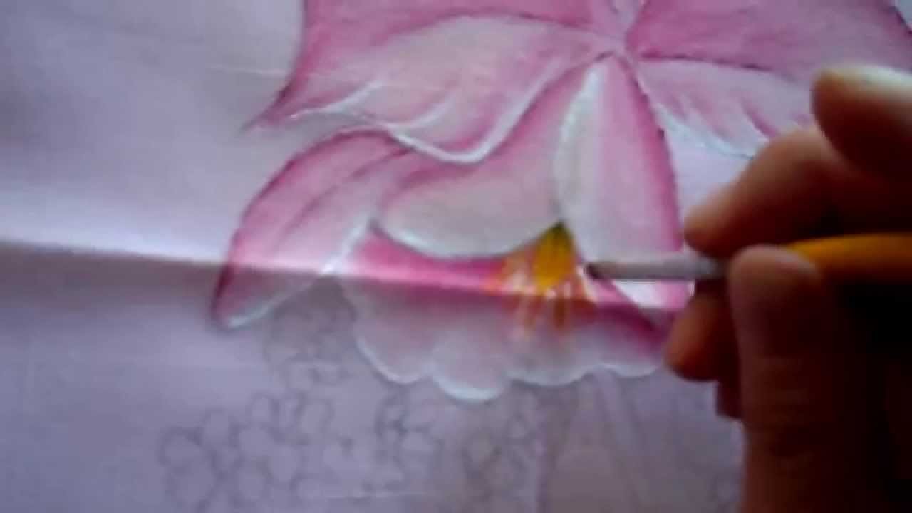 Cojín de Orquídeas con pintura textil (Parte 2.4)