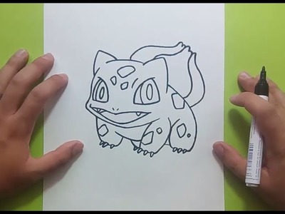 Como dibujar a Bulbasaur paso a paso - Pokemon | How to draw Bulbasaur - Pokemon
