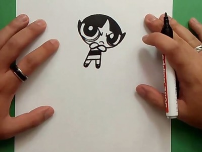 Como dibujar a Cactus paso a paso - Las Supernenas | How to draw Buttercup - The Powerpuff Girls