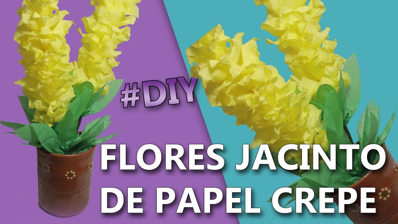 COMO HACER FLORES DE PAPEL CREPE FACILES Y BONITAS | Flores jacinto