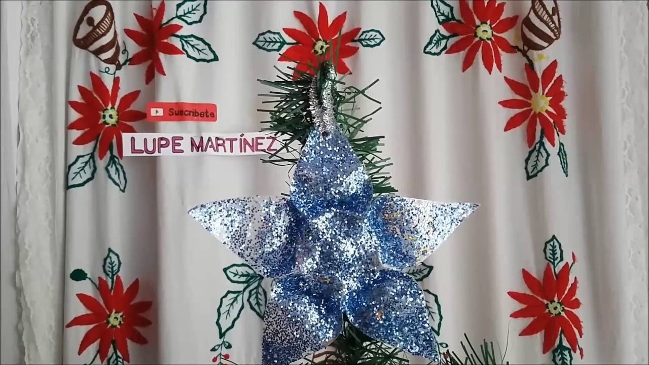 Como hacer una estrella reciclada con botellas | como hacer adornos navideños