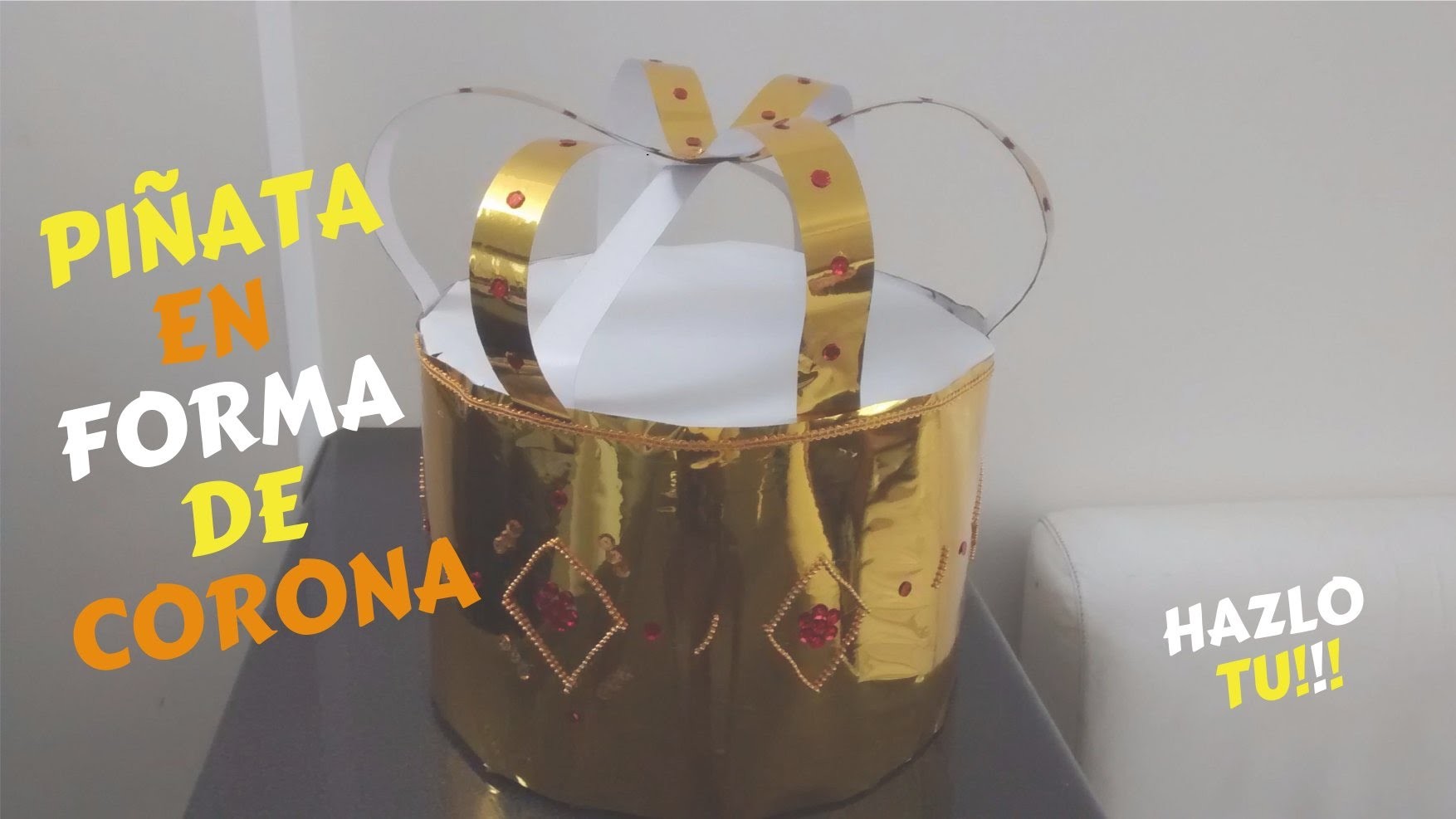 Como hacer una piñata en forma de corona - Giany Fashion