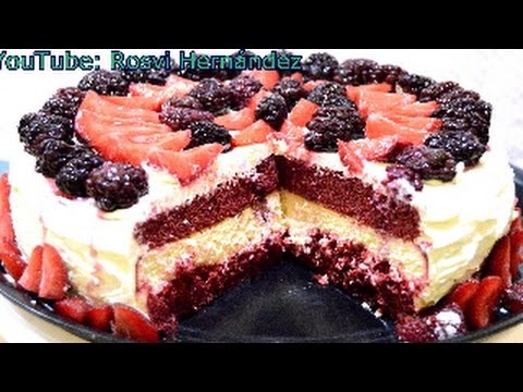 Pastel sin Horno Red Veltet y cheesecake.Cake Red velvet |ROSVI HERNANDEZ