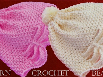 Como tejer gorro a Crochet o ganchillo en relieve  - Learn crochet beanie