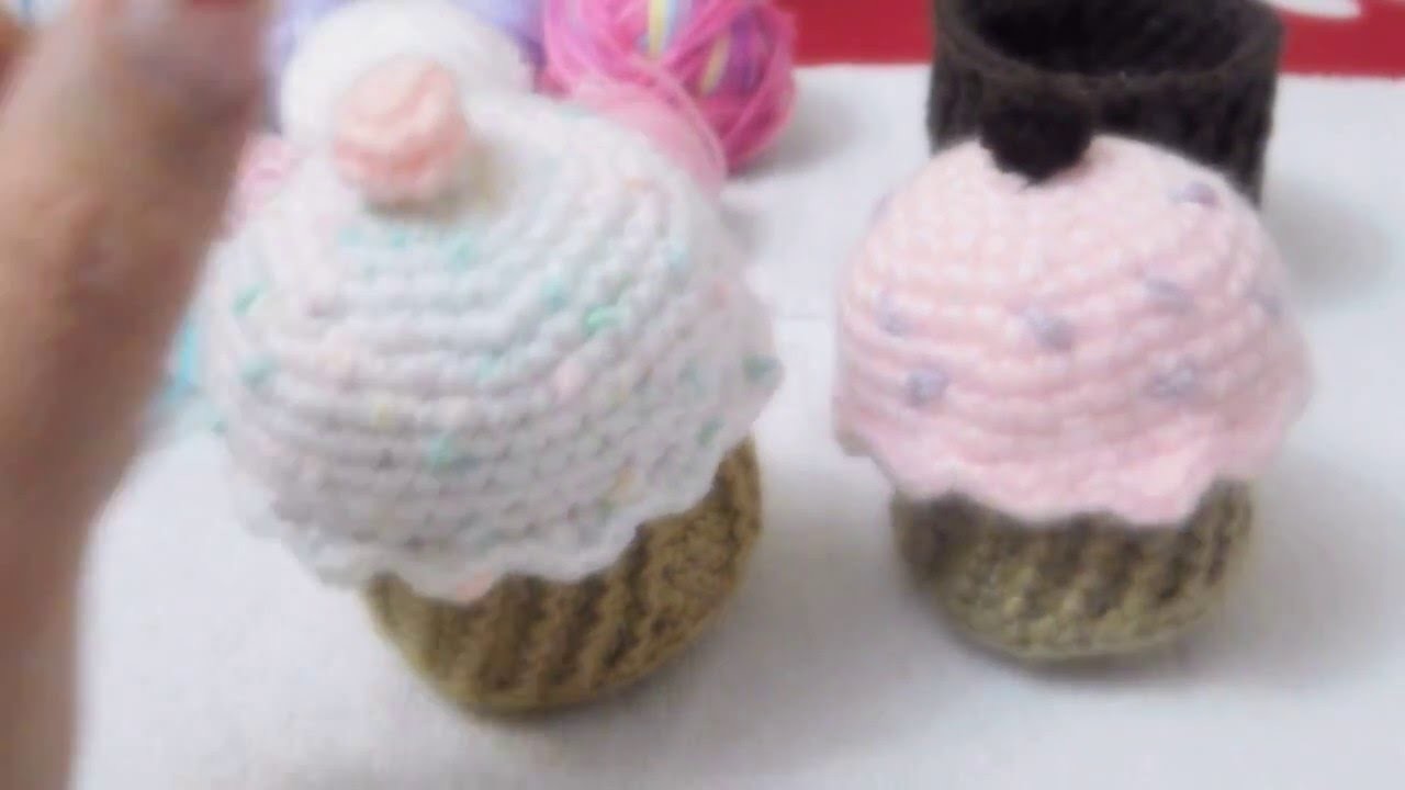 Cupcakes amigurumi parte 1 (ZURDO)