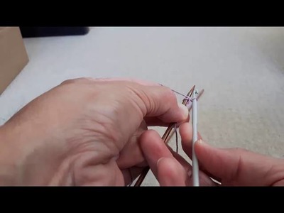 Montar puntos con encaje para tejer a palillos (2 agujas)