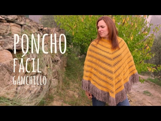 Tutorial Poncho Fácil y Rápido Ganchillo | Crochet