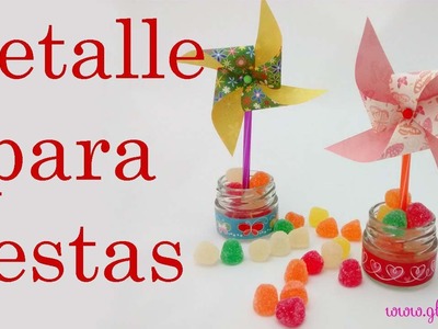 Detalle con chuches para fiestas. Detail with sweets for parties.