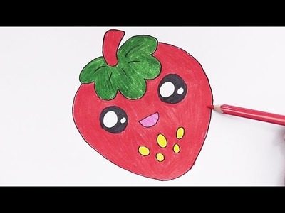 Dibujando y coloreando Fresa Dulce - Drawing and coloring Sweet Strawberry