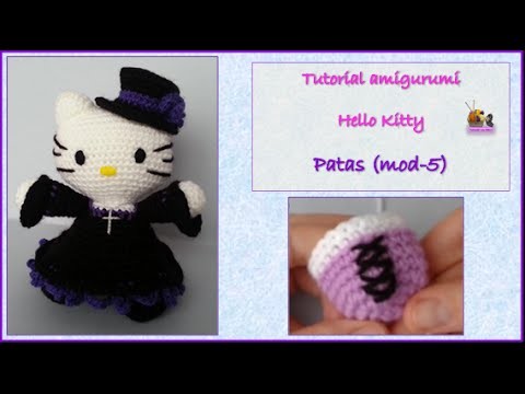 Tutorial amigurumi Hello Kitty - Patas (mod-5)